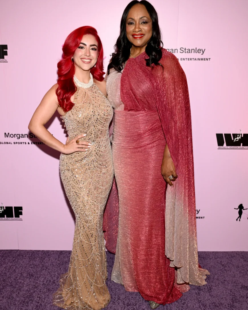 Monique Abbadie on the red carpet at the Whitney E. Houston Foundation gala